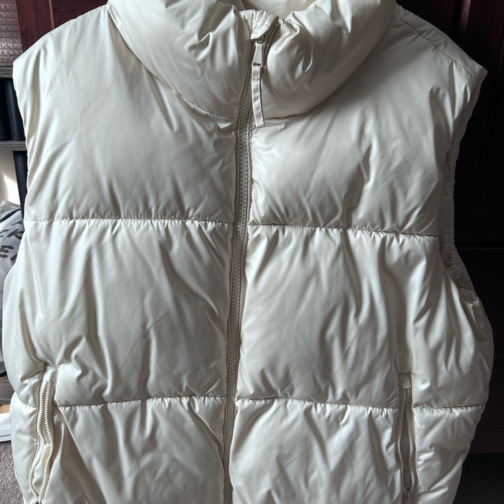 Cream Puffer Vest